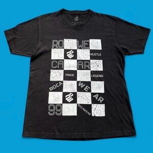 Rocawear Y2K VTG Black and White Checkered Graphic Tee Men’s Large